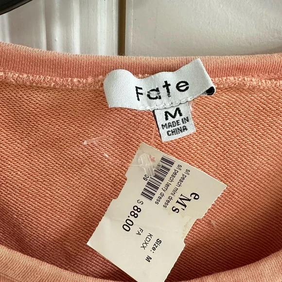 Fate peach terry mini dress - Picture 4 of 6